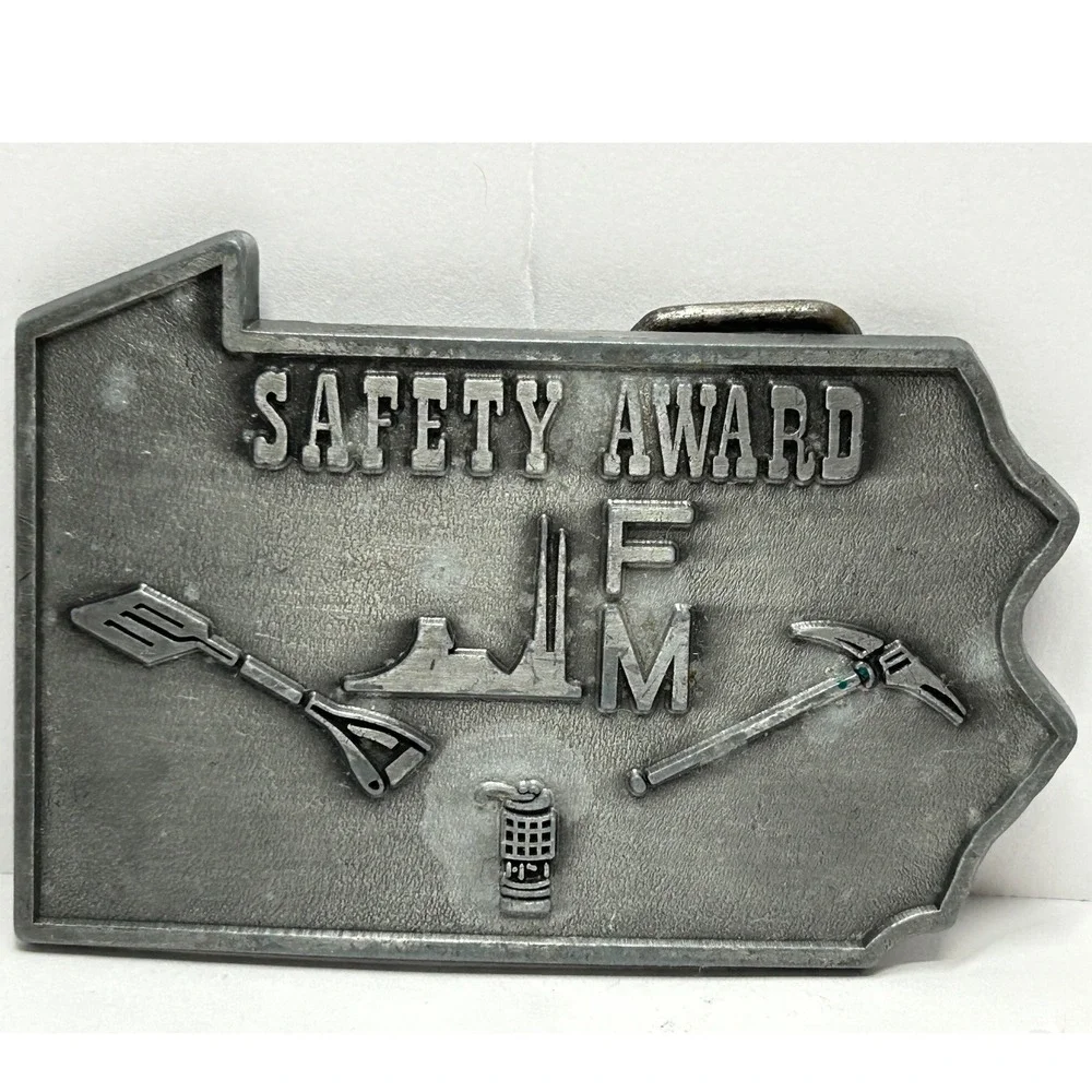 Pennsylvania State‎ Shape Safety Award Belt Buckle Industrial Mining
