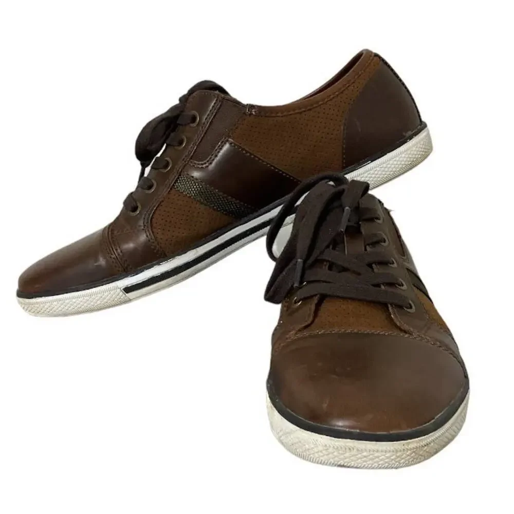 Unlisted by Kenneth Cole Shiny Crown Fashion Sneaker Chestnut Brown