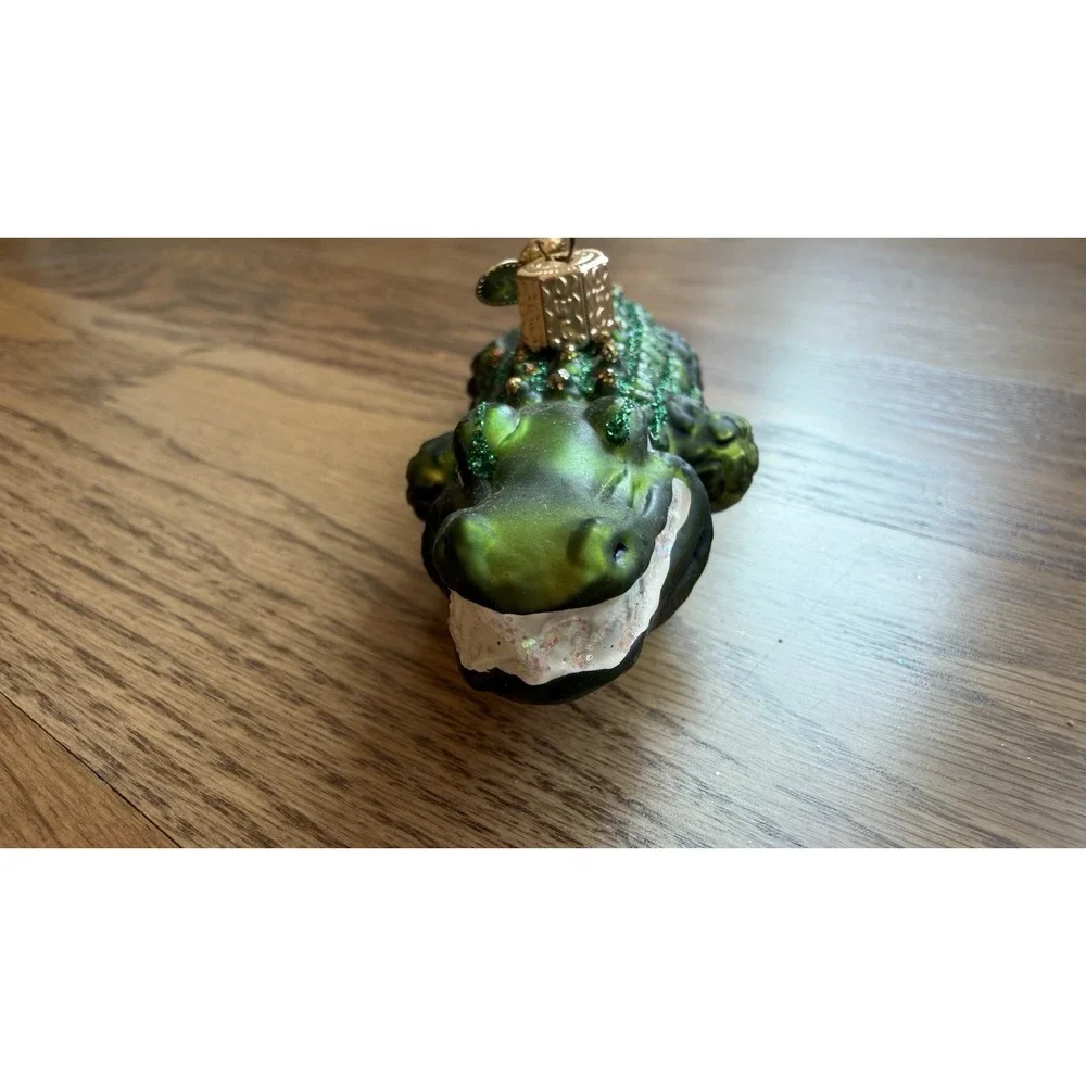 Old World Christmas Alligator Glass Ornament 5