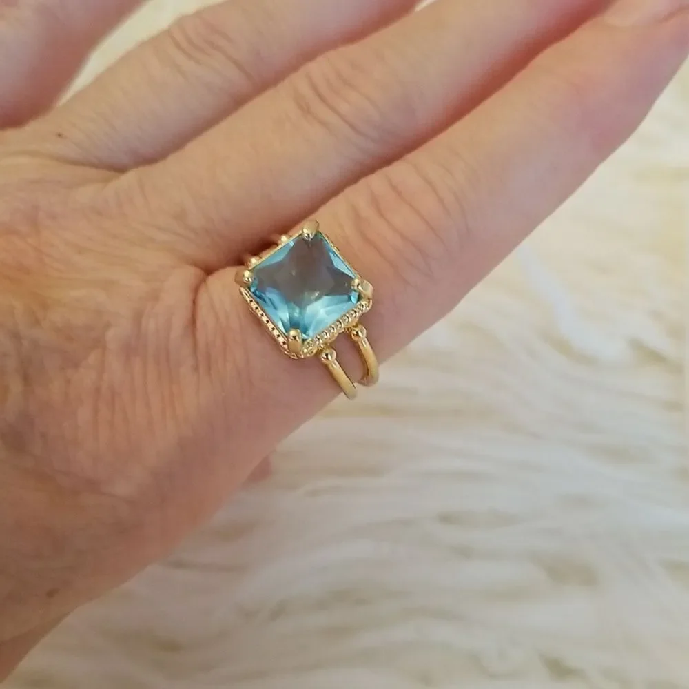Ocean blue size 9 ring