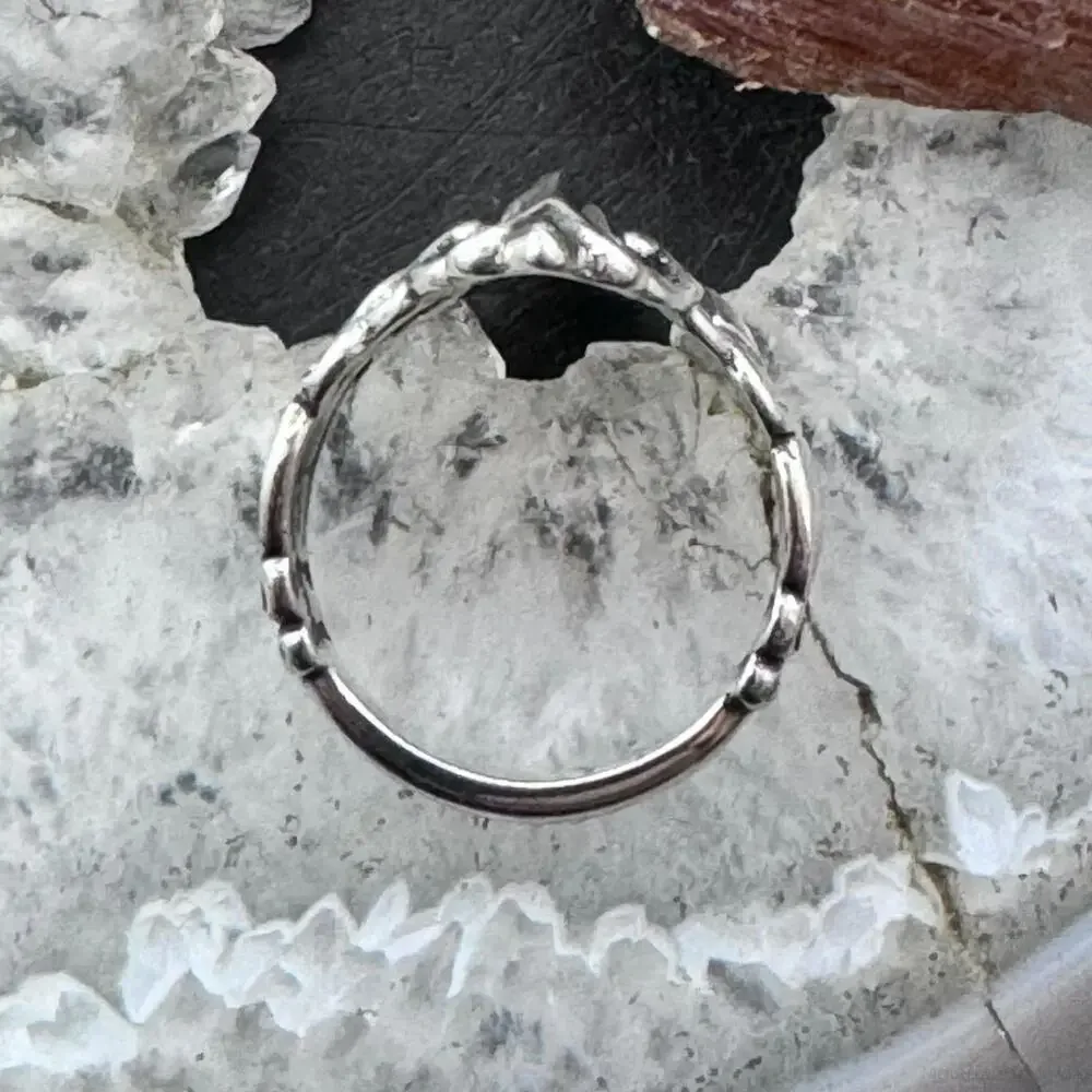 Carolyn Pollack Sterling Silver Gothic Style With Fleur-de-lis Ring For Women