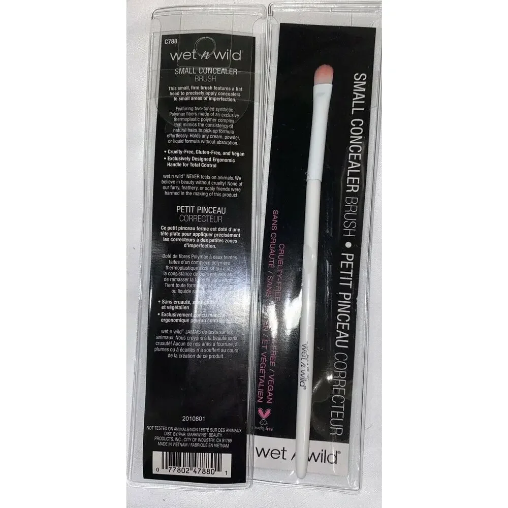 Wet N Wild Small Concealer Brush Cruelty Free Vegan Set of 2