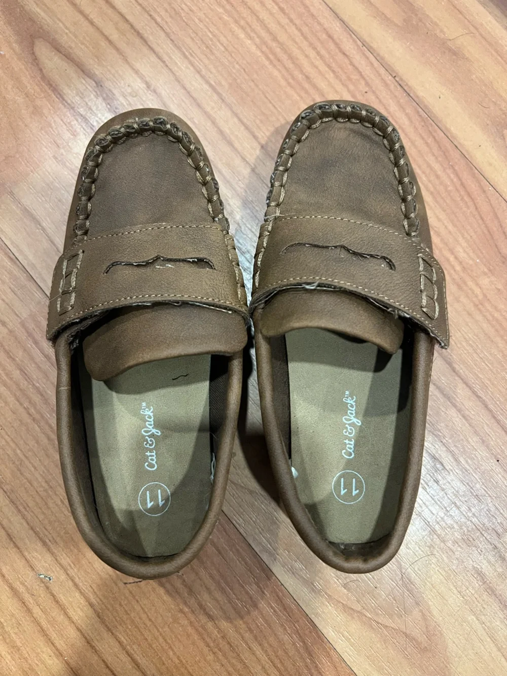 Cat & Jack Boys Brown Moccasin Slip-Ons