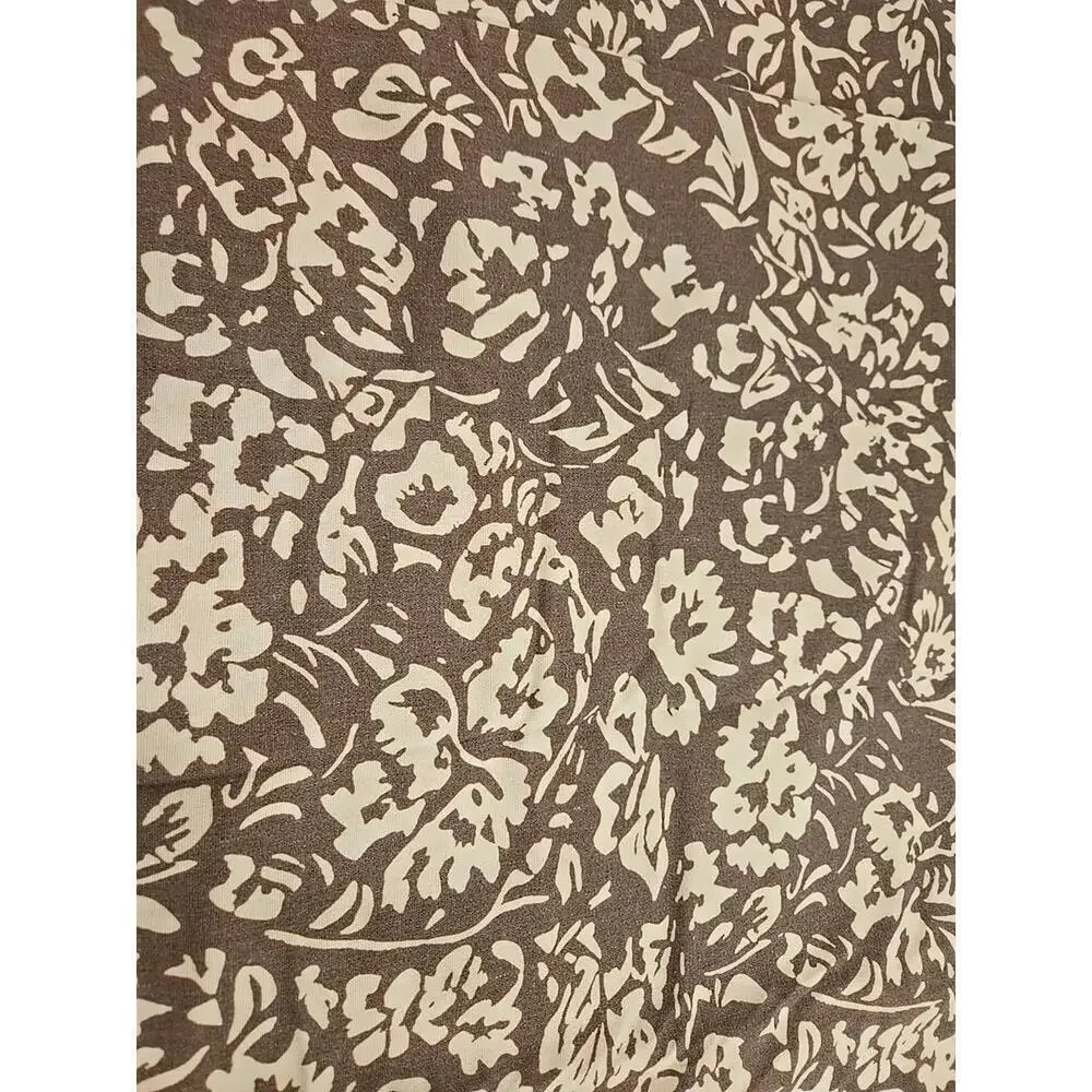 Floral Brown and Cream Accent Pillow 18x18
