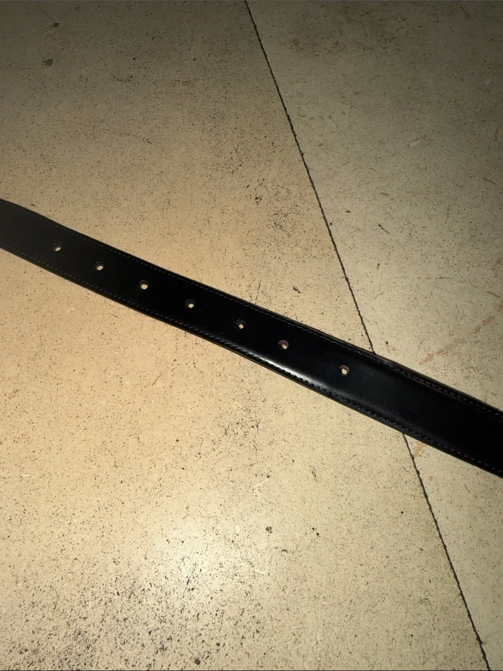 Brooks Brother Classic Black Leather Men's Belt with Tan Interior
