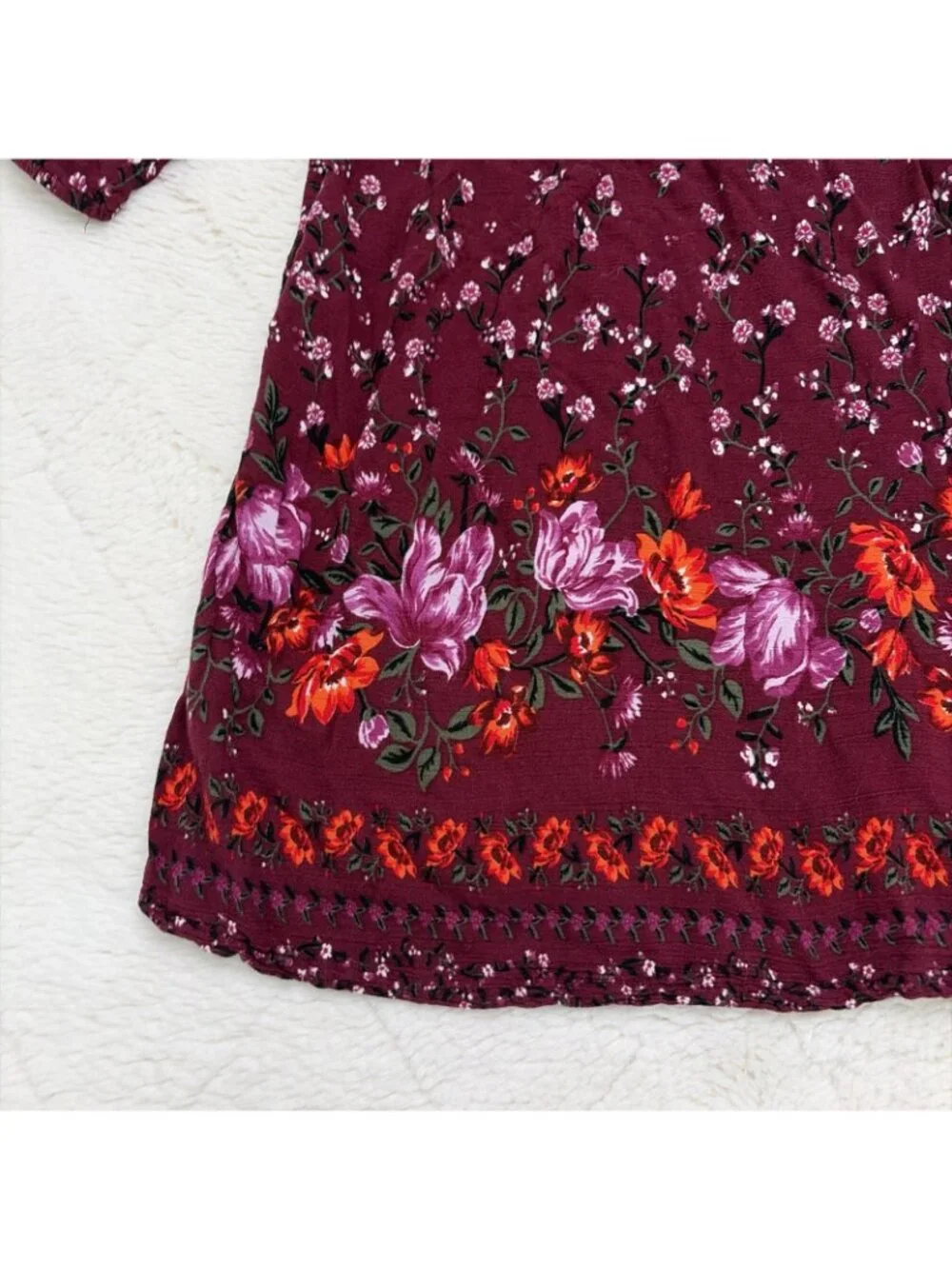 Old Navy Girls Small 6-7 Boho Floral Dress Priarie Timeless Class