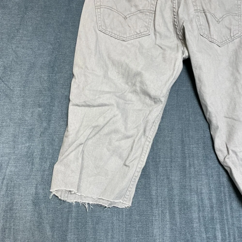 Levi's 511 Capri Jeans Mens 32x30 Gray Straight Leg Light Wash High Rise Trendy