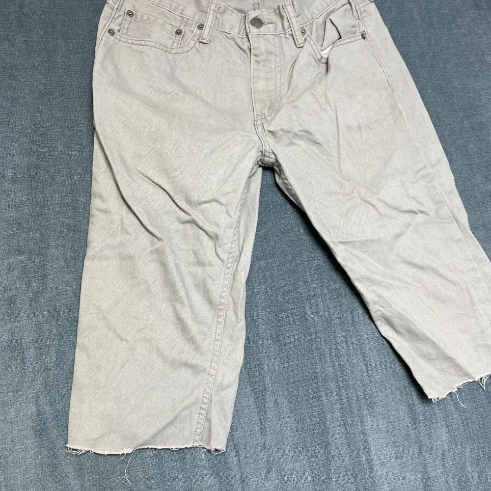 Levi's 511 Capri Jeans Mens 32x30 Gray Straight Leg Light Wash High Rise Trendy