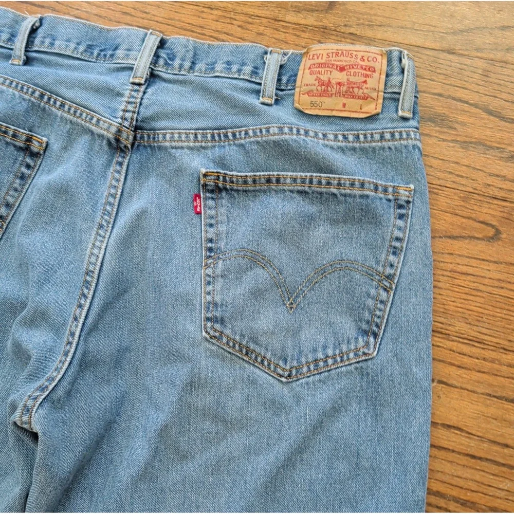 Levis 550 Relaxed Fit Jeans Men's Sz 40x36 Blue Denim Wide Leg Skater Baggy