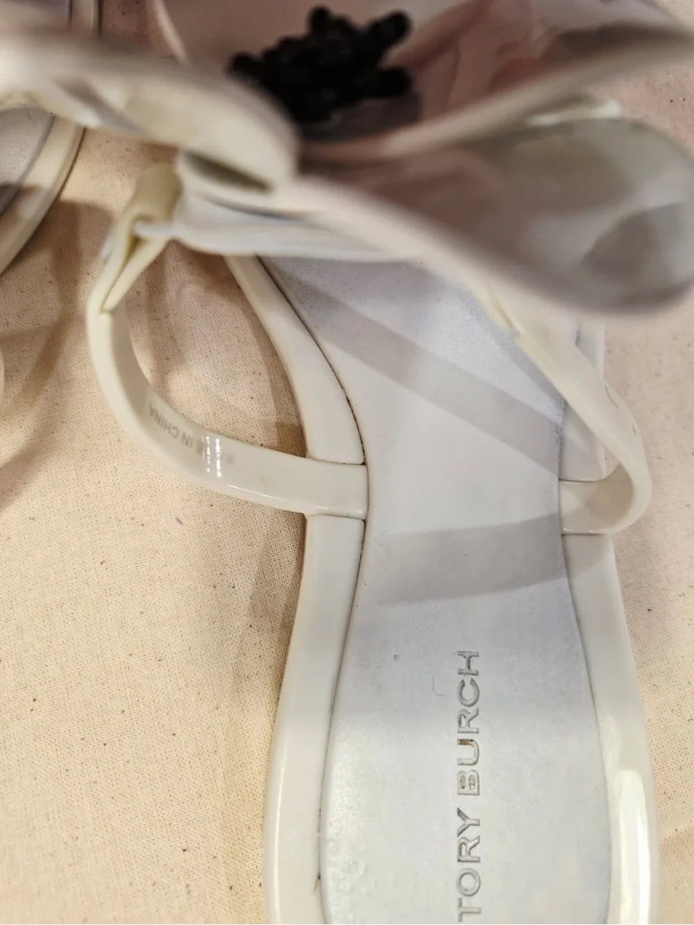 Tory Burch white leather