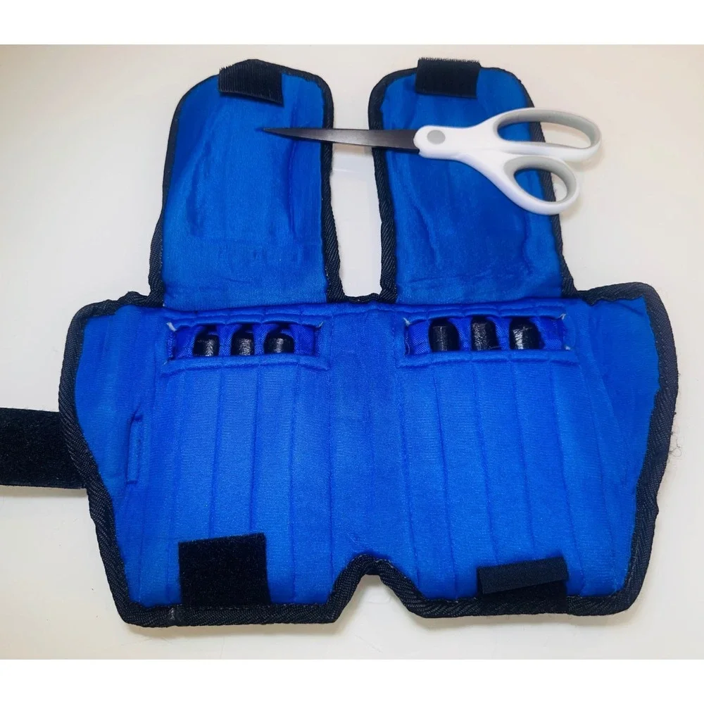 All Pro Weight Adjustable Ankle Weights 10 lb Pair Blue Model 400 Contour-Foam