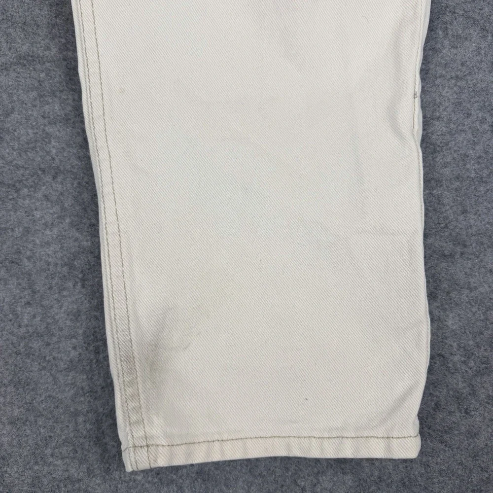 Levi's 550 Cream White Relaxed Tapered Men's Jeans 38x32 90s 80s Vintage