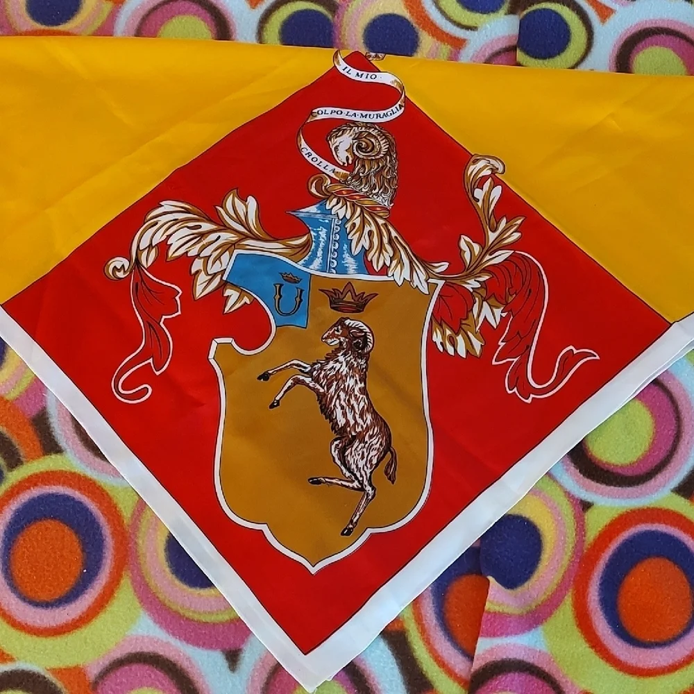 Palio de Siena Horse Race in Italy Multicolor Scarf