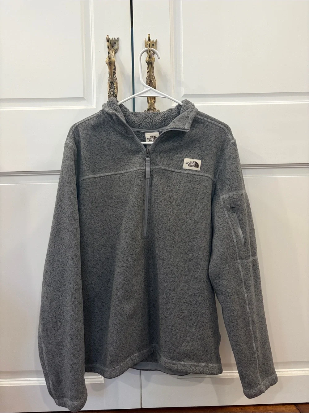 The North Face Men’s Gray Half-Zip Fleece Hoodie