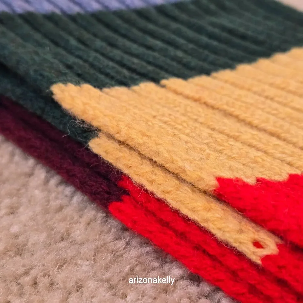 NWT Benetton Wool Stripe Colorblock Scarf Colorful