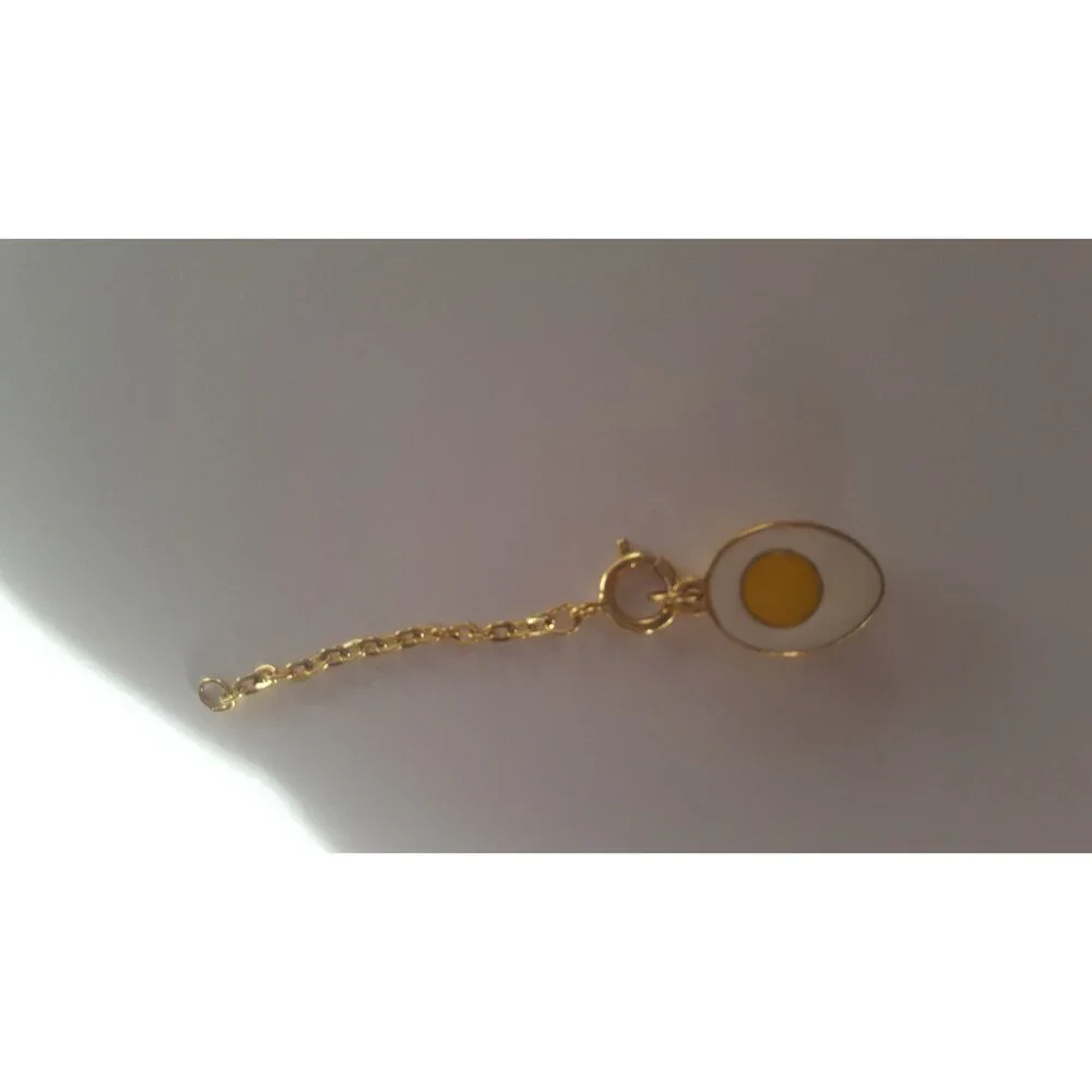 HARD TO FIND Joan Rivers Egg Yolk Enamel Charm for Bracelet or Necklace with Ex