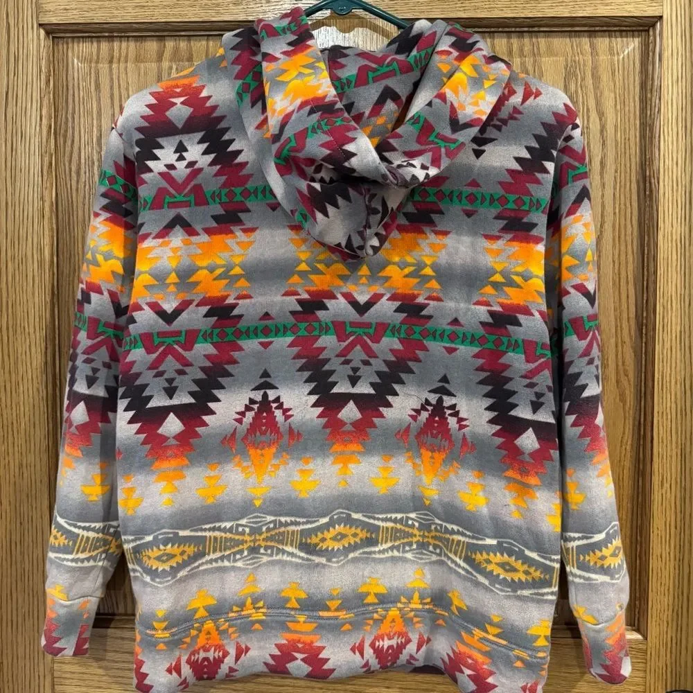 Ralph Lauren Aztec print full zip hoodie sweatshirt. Kids Medium(10-12). Unisex.