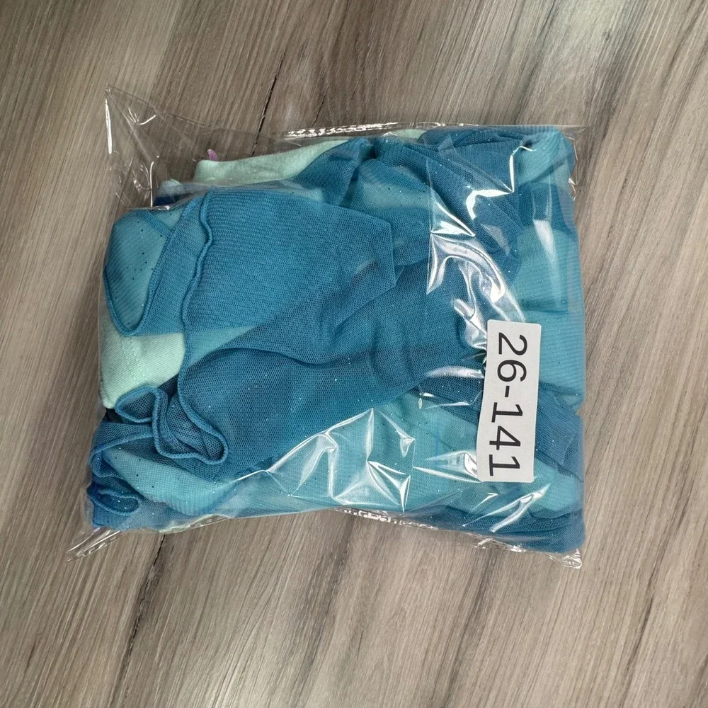 Disney Elsa Frozen Princess Long Sleeve Dress Girls Size 7/8 Blue‎ Sparkle Tulle