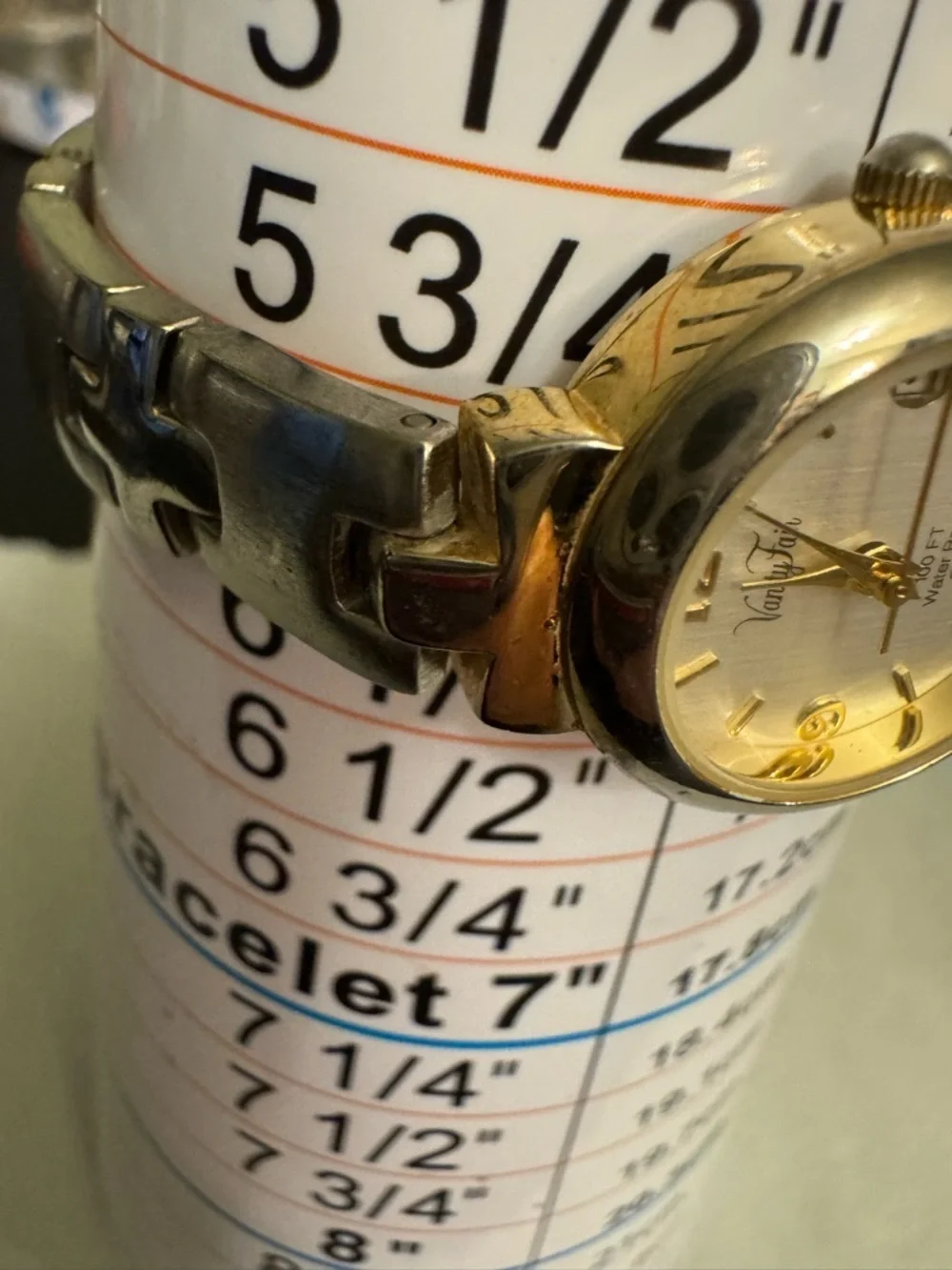 Vanity Fair Two-Tone Gold & Silver Women's Quartz Bracelet Watch. New Battery