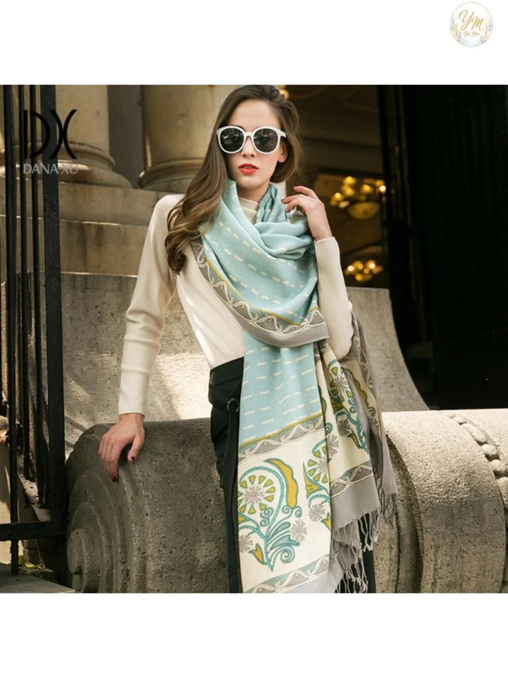 100% Merino Wool Extra Large Pashmina Shawl Wraps