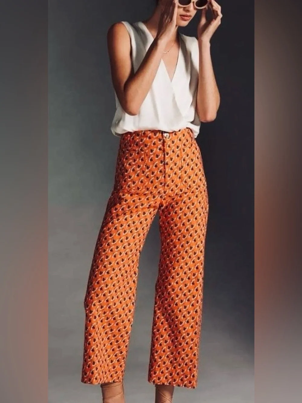 Sarah Gordon x Maeve The Colette Wide Leg Crop Pants