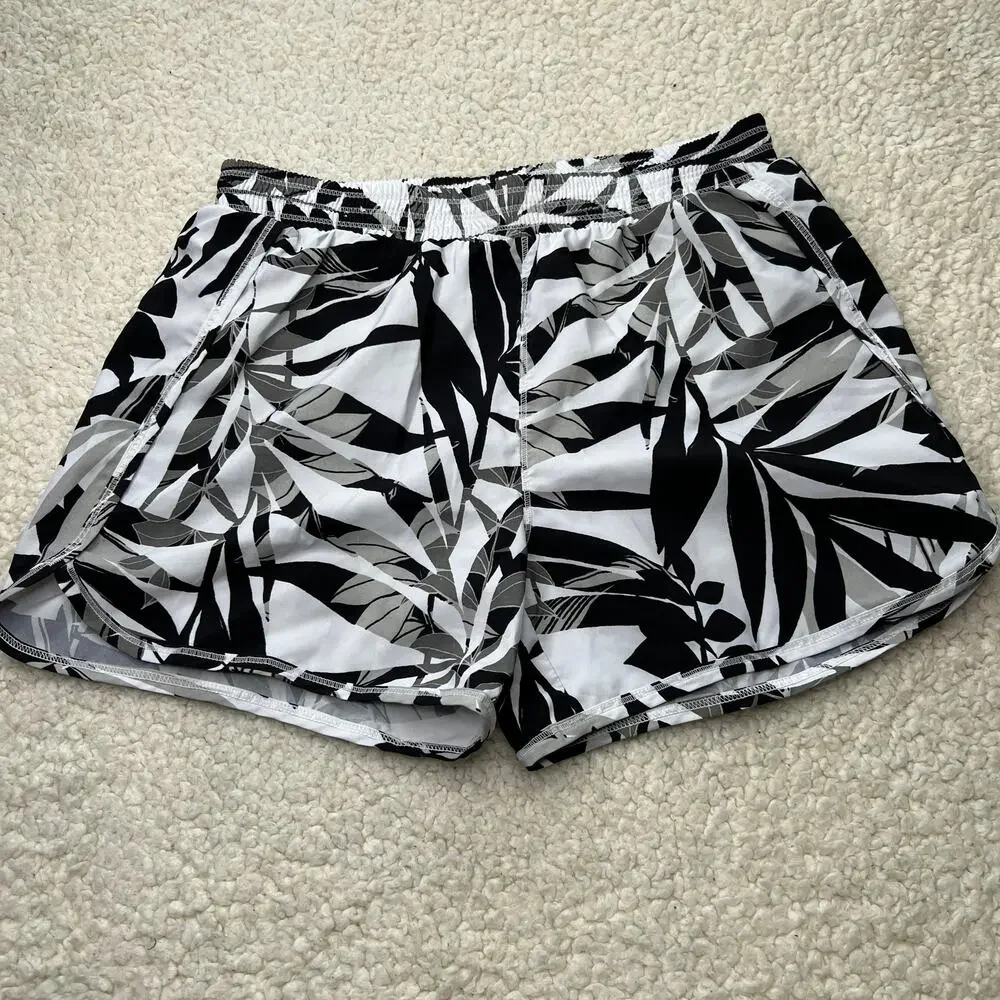 Old Navy Active Go Dry Black White Print Running Shorts XL 14
