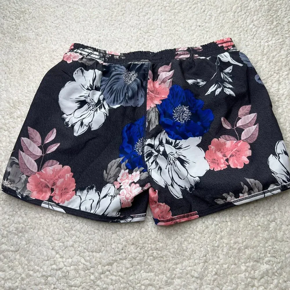 Old Navy Active Black Floral Running Shorts XL Girls 14