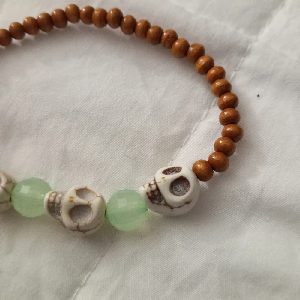 Hand Crafted New Skull Gothic aromatherapy essential oils diffuser bracelet