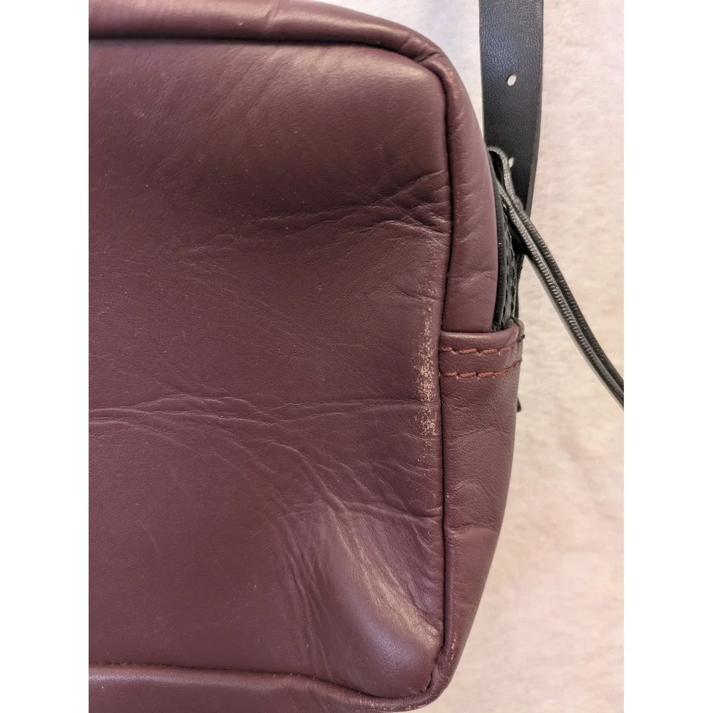 G Star Raw Leather‎ Crossbody Bag Burgundy Small Shoulder Bag