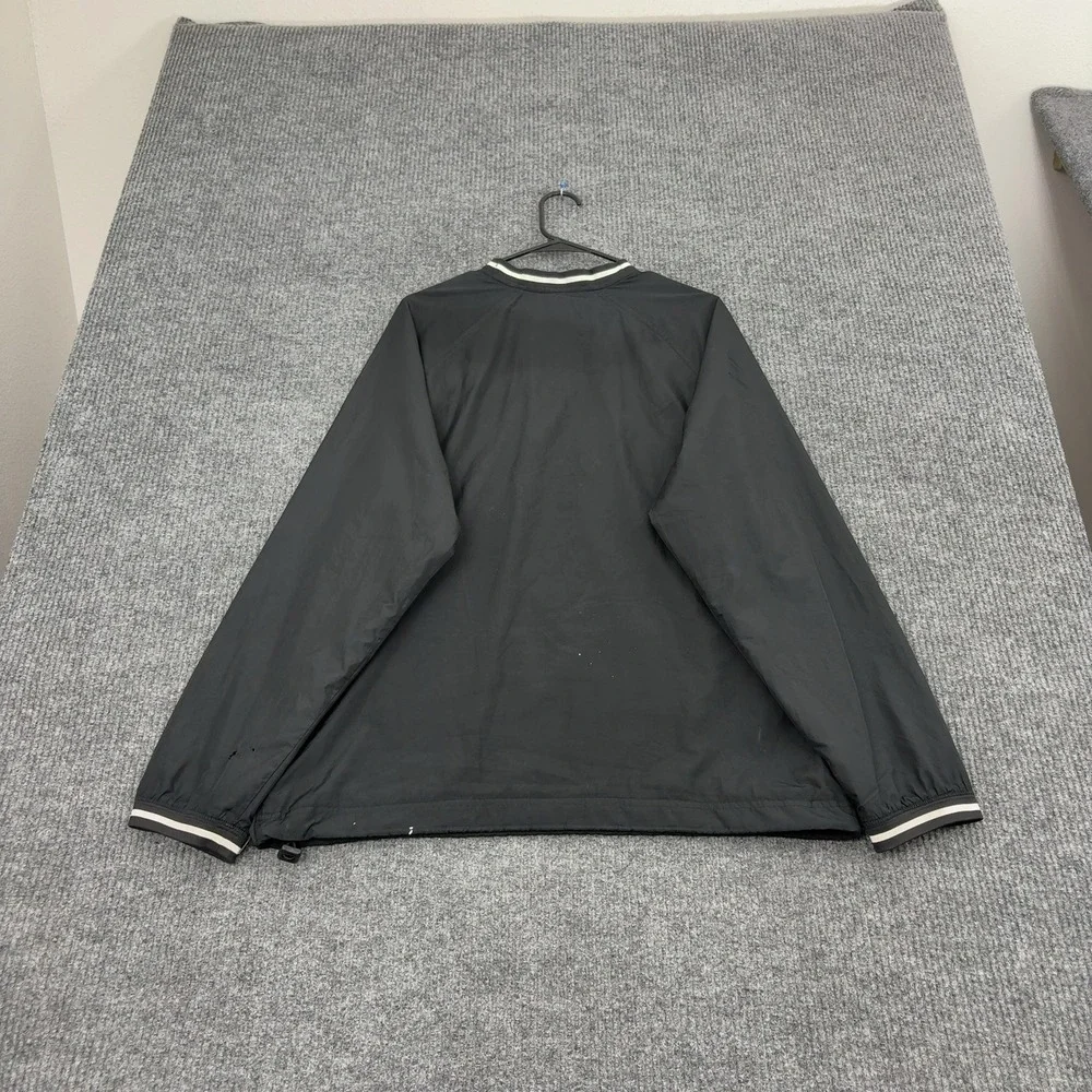 Nike Baseball Windbreaker Mens L Black Polyester V-Neck Pullover Sportswear