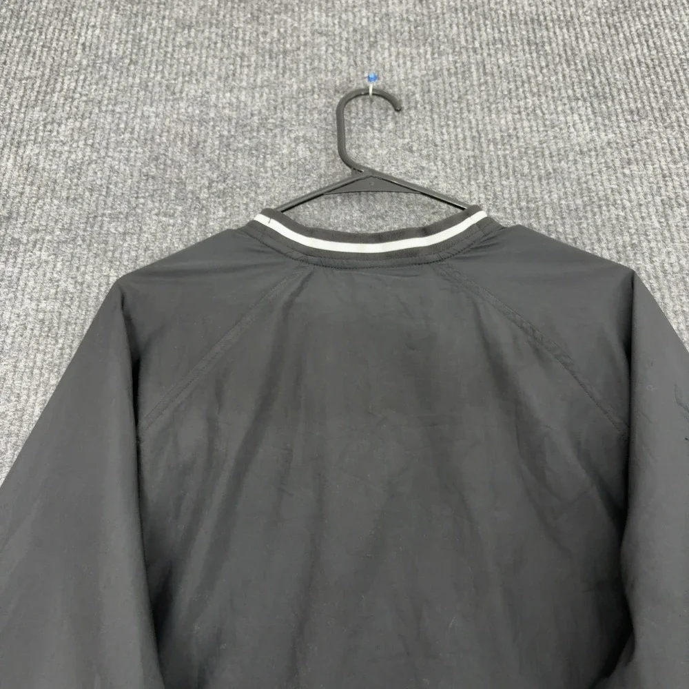 Nike Baseball Windbreaker Mens L Black Polyester V-Neck Pullover Sportswear