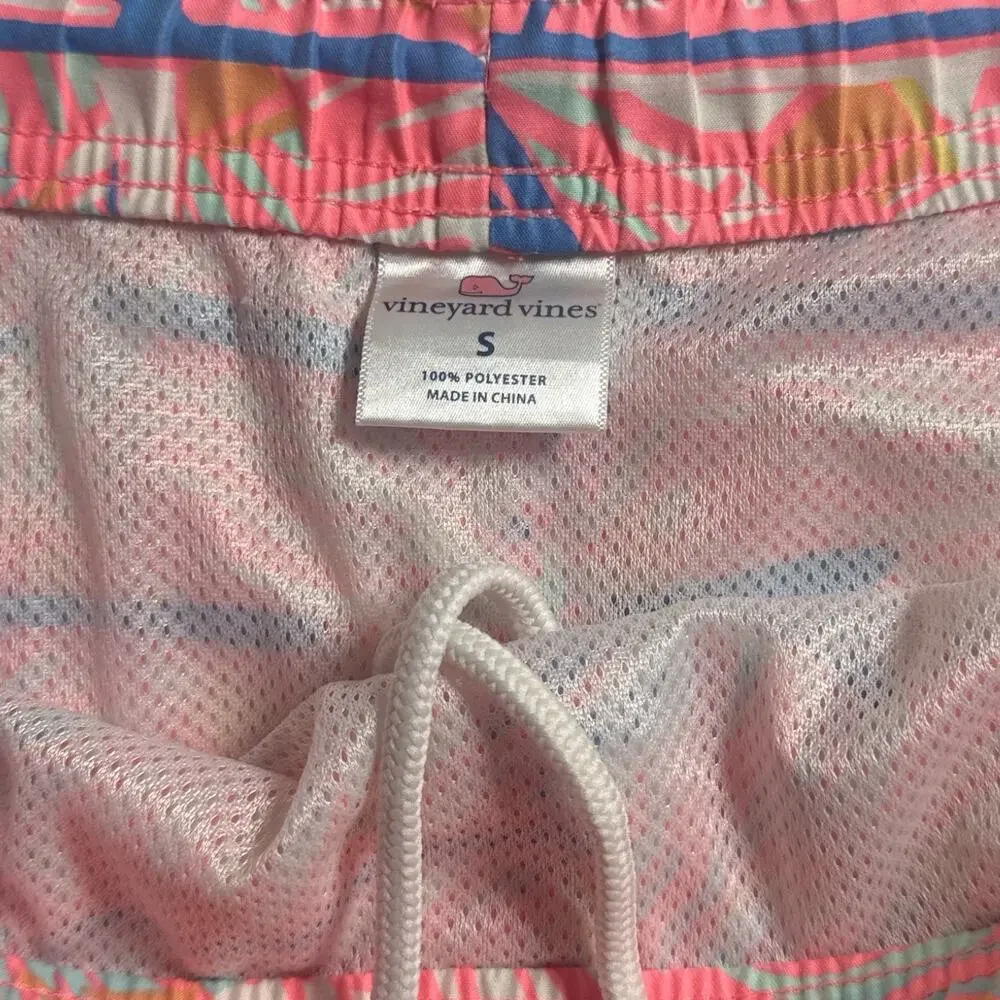 Vineyard Vines Mens Swim Trunks Size S Chappy Tropical Boat