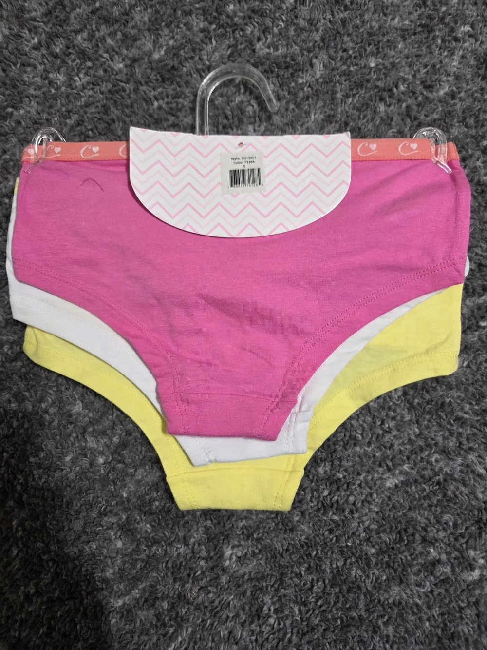 Candie's Girls 3-Pack Cotton Hipster Underwear - Yellow, Pink, White
