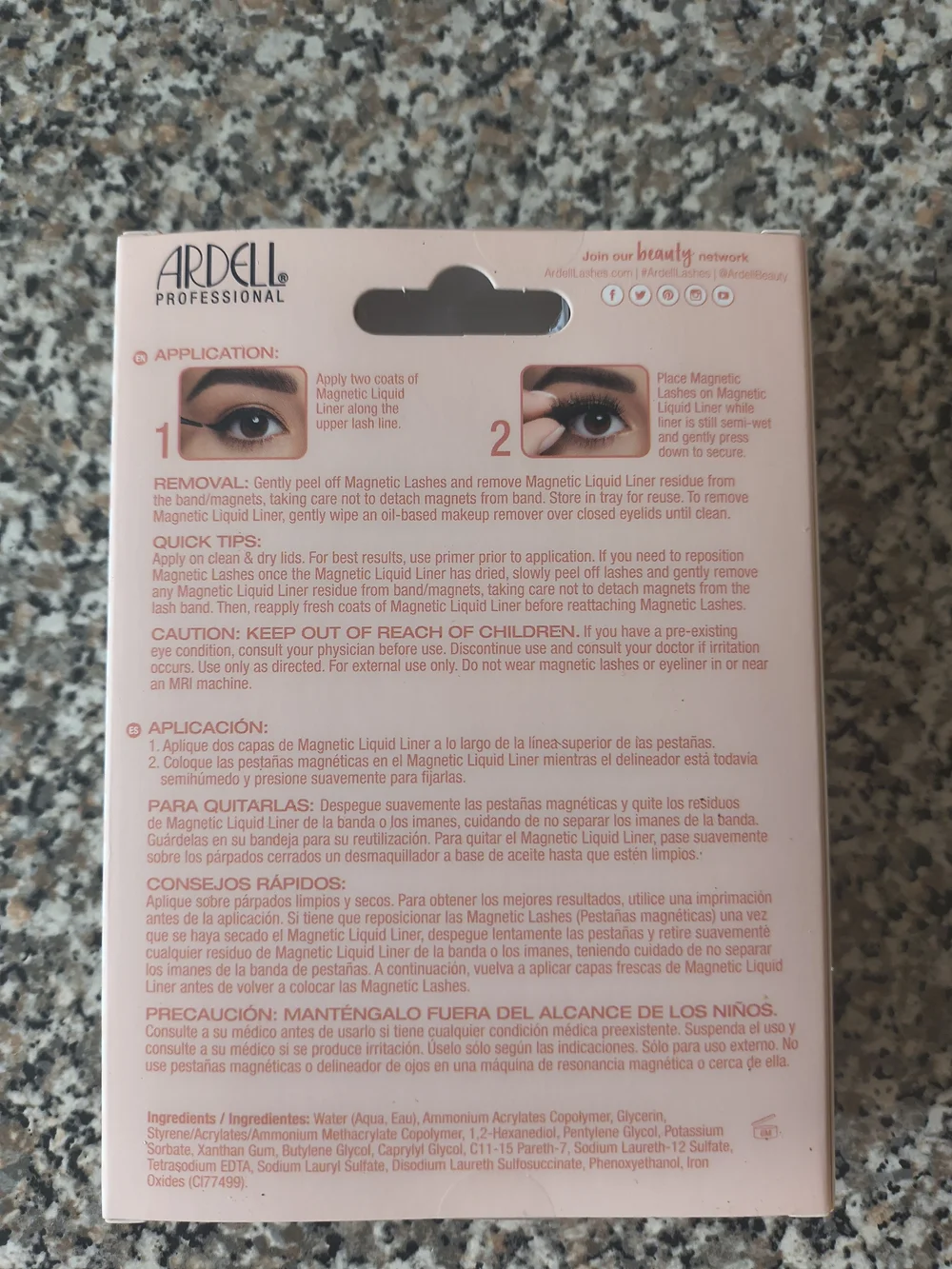 9Ardell Magnetic Naked Liner & Lash Kit — Black with Pink Box Case Of 25