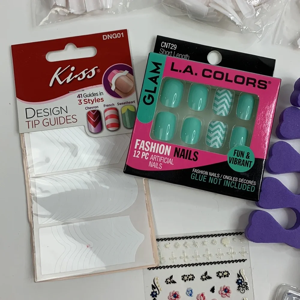 Fashion Nail Variety Kit acrylics, glue & stick on accessories New