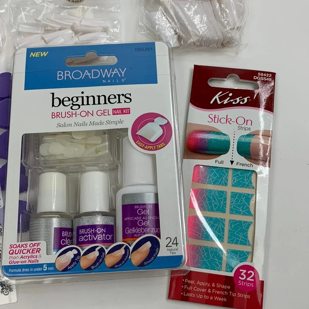 Fashion Nail Variety Kit acrylics, glue & stick on accessories New