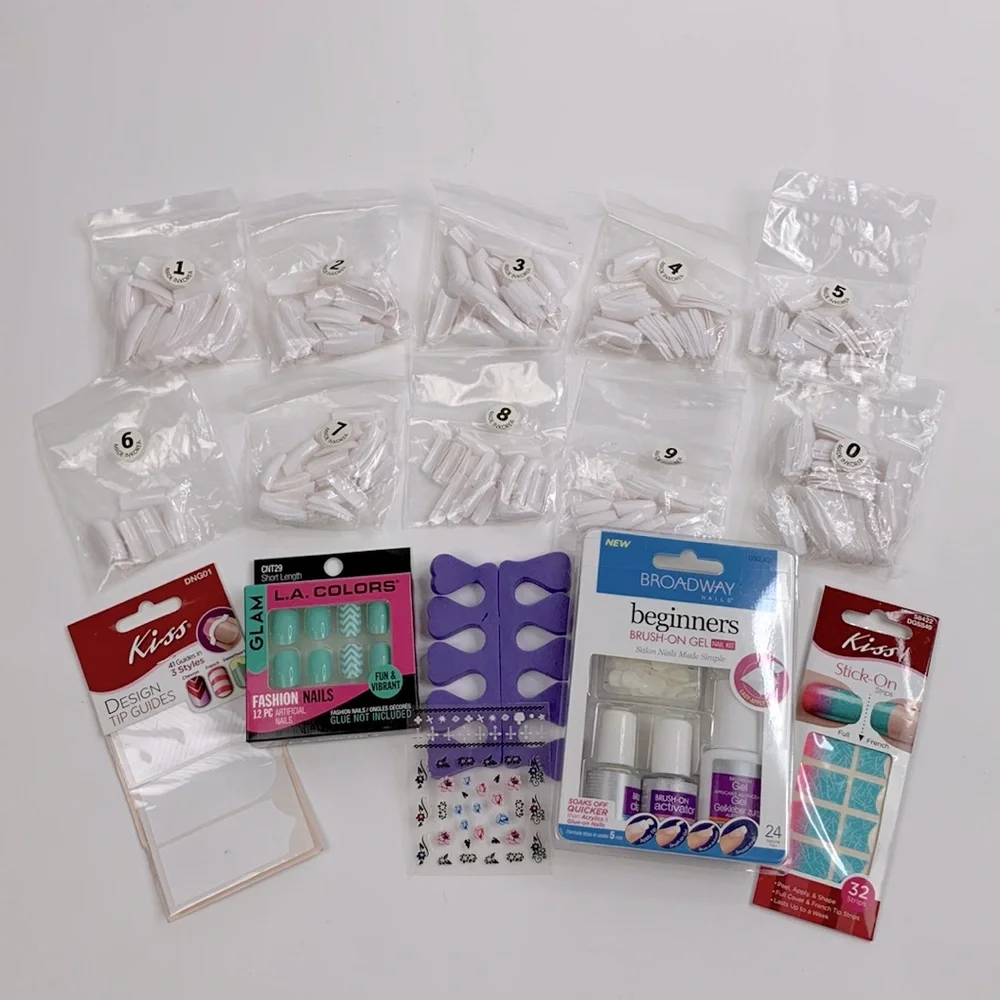 Fashion Nail Variety Kit acrylics, glue & stick on accessories New