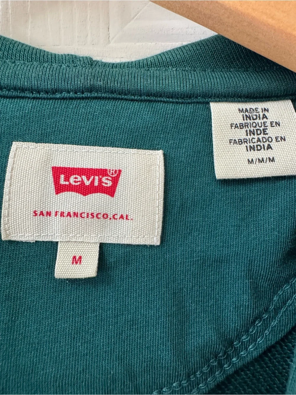Levi's men’s Teal Green Full-Zip Hoodie