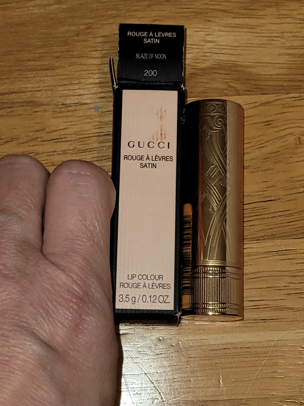 Gucci Luxury Satin Lipstick - 200 Blaze of Noon (Nude Rose)