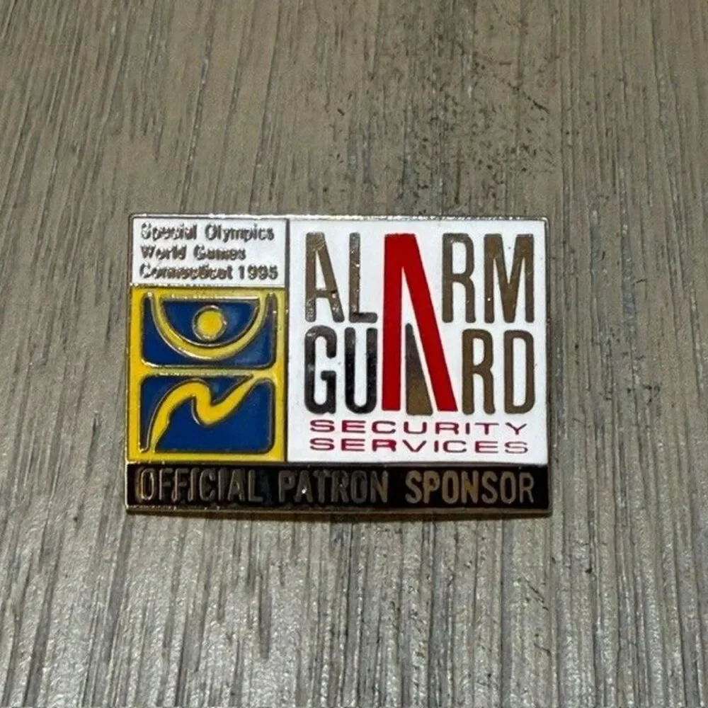 Vtg 1995 Connecticut CT Special Olympics Alarm Guard Security Sponsor Lapel Pin