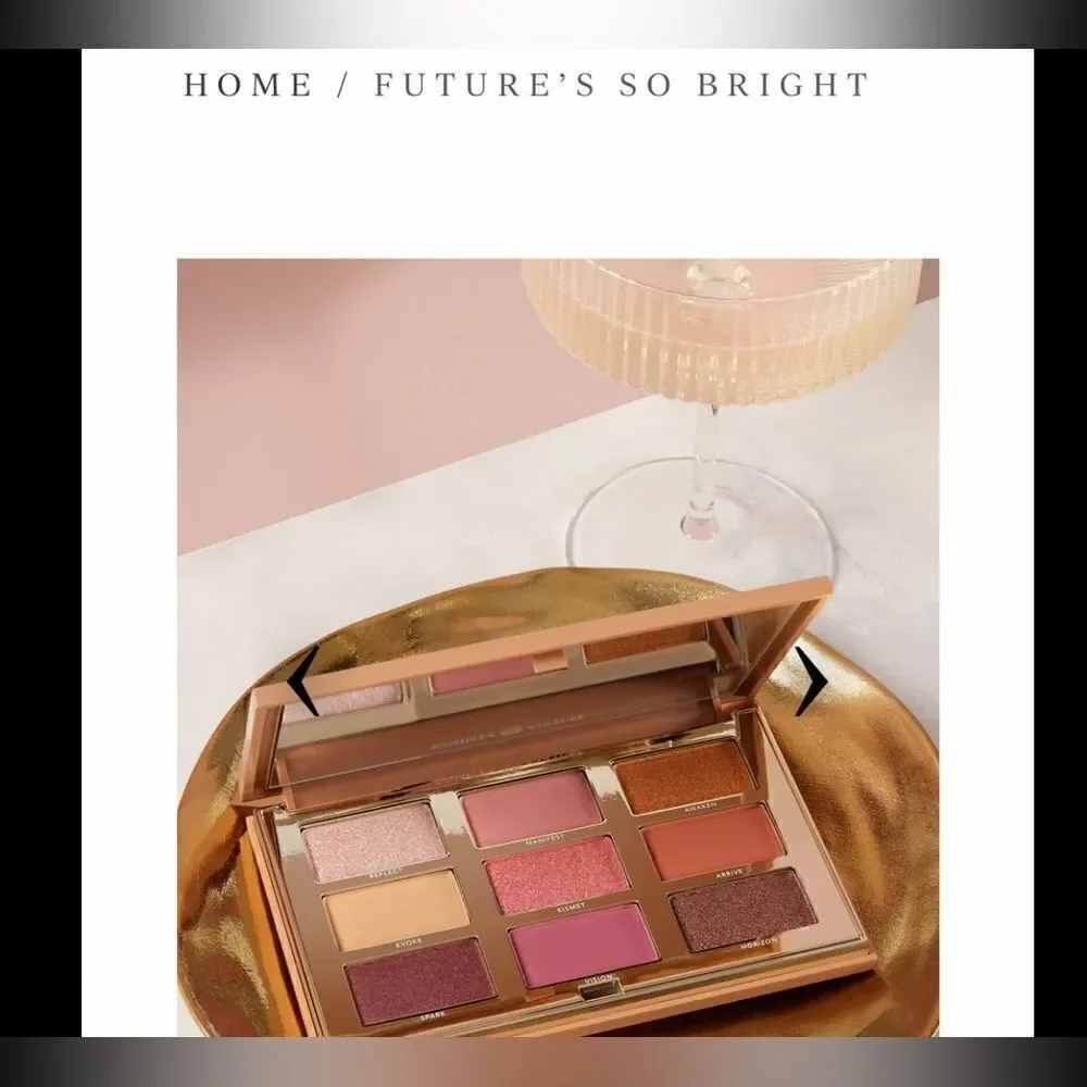 Complex culture future so bright palette and brush, nine shades mattes+ shimmers