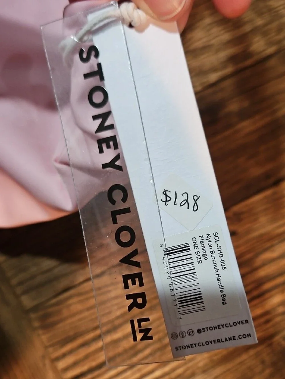 NWT Stoney Clover Lane Pink Scrunch Handle Bag In Flamingo
