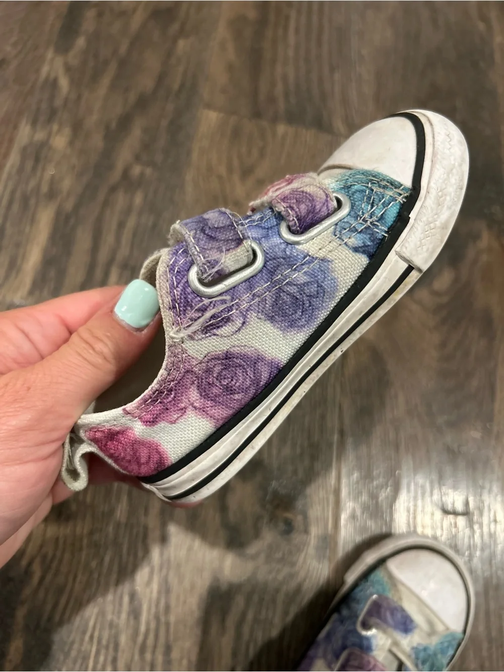 Converse Toddler Floral Canvas Sneakers - Size 7