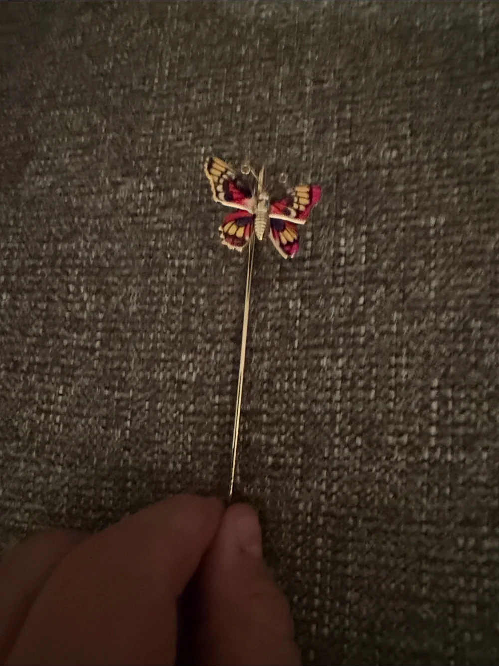 Butterfly Stick Pin Brooch in Multicolor