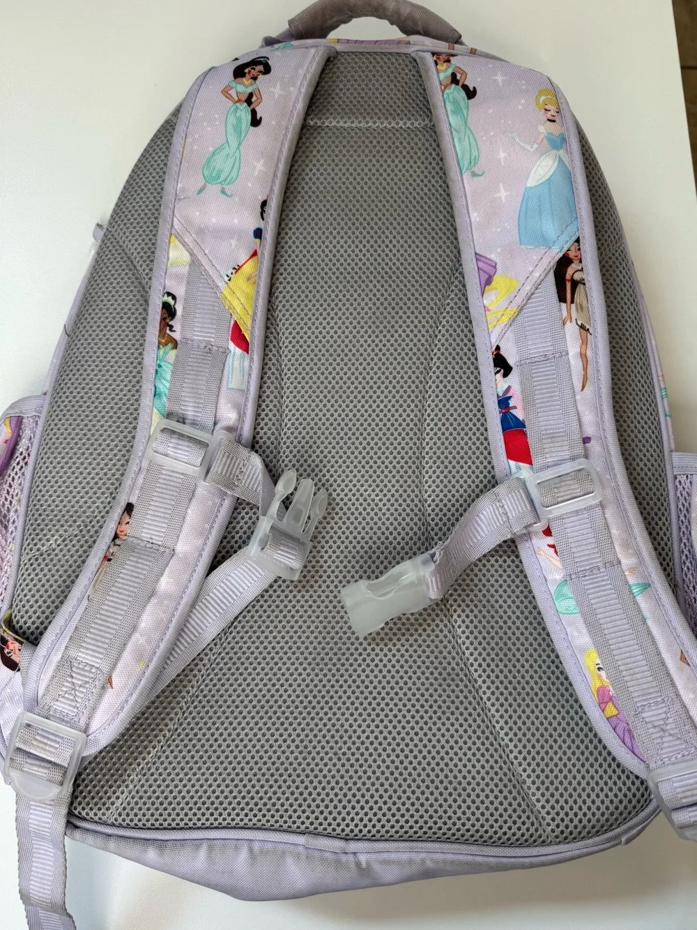 Disney Pottery Barn Kids Purple Princess Print Backpack - Size Large