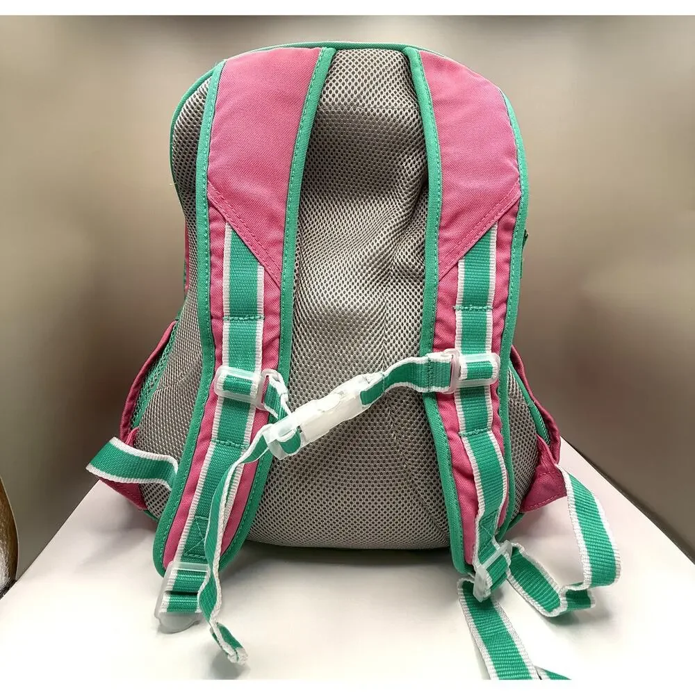 Pottery Barn Kids Mackenzie Backpack Solid Pink & Green Sz Large embroider Sofia