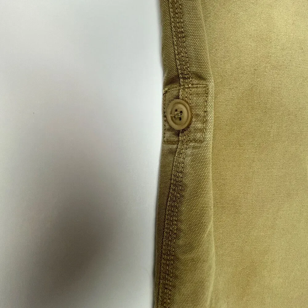 Free People Cleo Washed Chino Pants Straight Leg Tan Khaki Cargo Roll Cotton 4