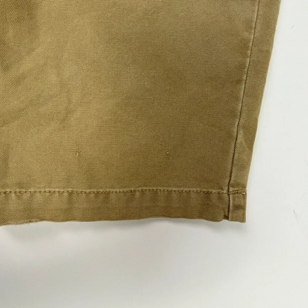 Free People Cleo Washed Chino Pants Straight Leg Tan Khaki Cargo Roll Cotton 4