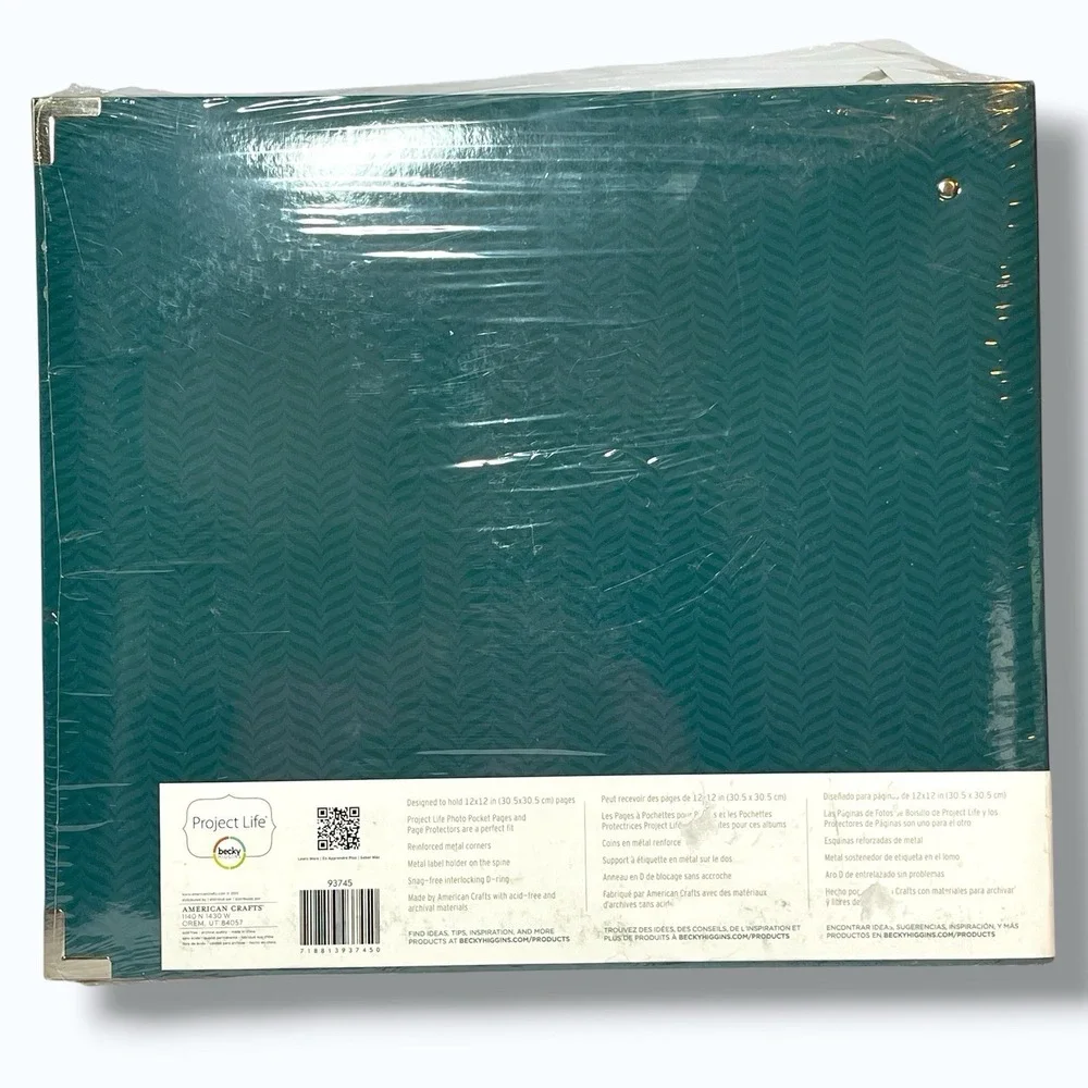 NEW Becky Higgins Project Life 12x12 Scrapbook Album Teal D Ring 