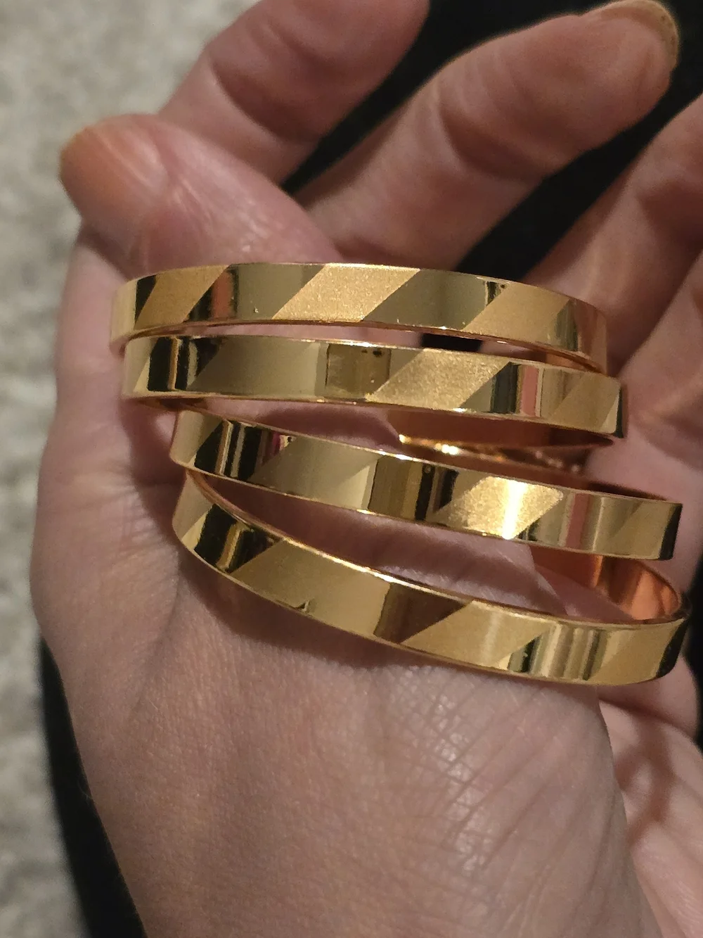 Baby 22K Gold Plated Dubai Twisted Bangle Bracelet Set 6-9M